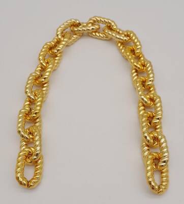 Angel Çanta Aksesuar 45 cm Burgu Model Metal Görünümlü Light Gold Renk Akrilik Zincir - 2