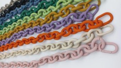 Angel Çanta Aksesuar 48 cm Hardal Sarı Renk Buzlu (Mat) Zincir - 4