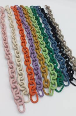 Angel Çanta Aksesuar 48 cm Mor Renk Buzlu (Mat) Zincir - 2