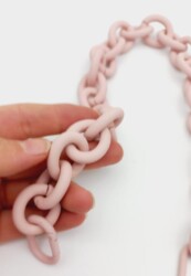 Angel Çanta Aksesuar 48 cm Pudra Renk Buzlu (Mat) Zincir - 2