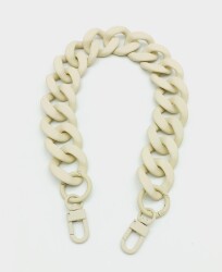 Angel Çanta Aksesuar 50x3.3 cm Krem Renk Buzlu (Mat) Zincir - Angel Çanta Aksesuar