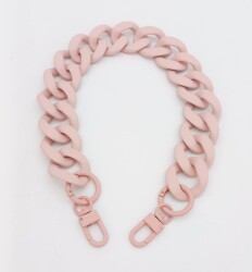 Angel Çanta Aksesuar 50x3.3 cm Pudra Renk Buzlu (Mat) Zincir - Angel Çanta Aksesuar