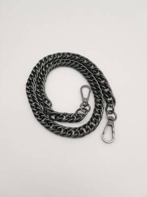 Angel Çanta Aksesuar 60 cm Füme Renk Kancalı Çift Halkalı Çanta Zinciri - 1