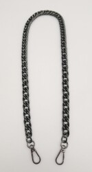 Angel Çanta Aksesuar 60 cm Füme Renk Kancalı Çift Halkalı Çanta Zinciri - 2