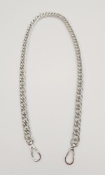 Angel Çanta Aksesuar 60 cm Gümüş Renk Kancalı Çift Halkalı Çanta Zinciri - 2