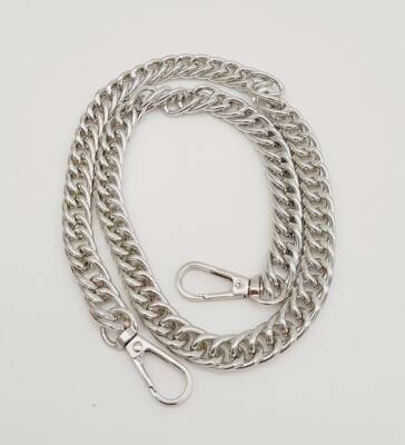 Angel Çanta Aksesuar 60 cm Gümüş Renk Kancalı Çift Halkalı Çanta Zinciri - 1