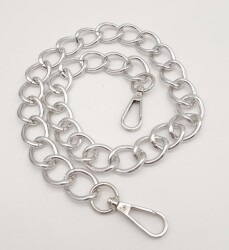 Angel Çanta Aksesuar 60 cm Gümüş Renk Kancalı Geniş Çanta Zinciri - Angel Çanta Aksesuar