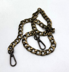 Angel Çanta Aksesuar 60 cm İnce Antik Renk Kancalı Çanta Zinciri - Angel Çanta Aksesuar