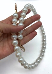 Angel Çanta Aksesuar 60 cm İncili Çanta Sapı, İncili Çanta Kulpu, İncili Zincir - Angel Çanta Aksesuar