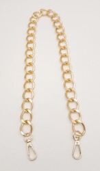 Angel Çanta Aksesuar 60 cm Light Gold Renk Kancalı Geniş Çanta Zinciri - 2