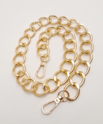 Angel Çanta Aksesuar 60 cm Light Gold Renk Kancalı Geniş Çanta Zinciri - Angel Çanta Aksesuar
