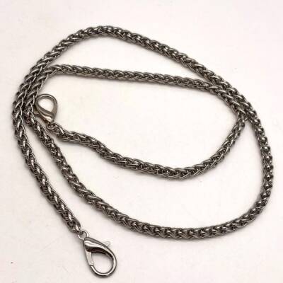 Angel Çanta Aksesuar 70 cm 5 Mm Örgü Model Gümüş Renk Çanta Zinciri - 1