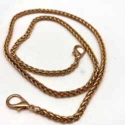 Angel Çanta Aksesuar 70 cm 5 Mm Örgü Model Light Gold Renk Çanta Zinciri - Angel Çanta Aksesuar