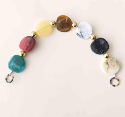 Angel Çanta Aksesuar Akrilik Zincir 38 Cm Ucu Halkalı - Angel Çanta Aksesuar