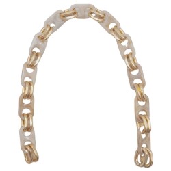 Angel Çanta Aksesuar Akrilik Zincir 42 cm Bej Renk Light Gold Metalli - Angel Çanta Aksesuar