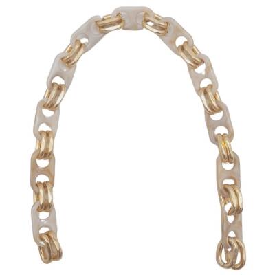 Angel Çanta Aksesuar Akrilik Zincir 42 cm Bej Renk Light Gold Metalli - 1