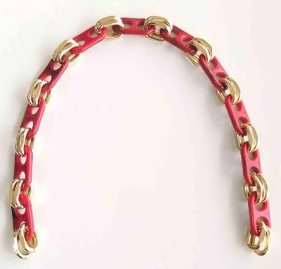 Angel Çanta Aksesuar Akrilik Zincir 42 Cm Köprü Model Kırmızı Renk No12 - 1