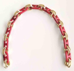 Angel Çanta Aksesuar Akrilik Zincir 42 Cm Köprü Model Kırmızı Renk No12 - Angel Çanta Aksesuar