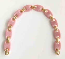 Angel Çanta Aksesuar Akrilik Zincir 47 Cm Künye Model Pudra Renk No6 - Angel Çanta Aksesuar