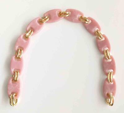 Angel Çanta Aksesuar Akrilik Zincir 47 Cm Künye Model Pudra Renk No6 - 1