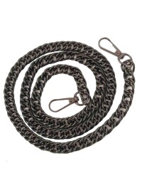 Angel Çanta Aksesuar Çift Halkalı Füme Renk Çanta Zinciri Kancalı (100 Cm) - Angel Çanta Aksesuar