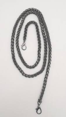 Angel Çanta Aksesuar Füme Renk Kalın Örgü Model Çanta Zinciri (100 Cm ) - 1