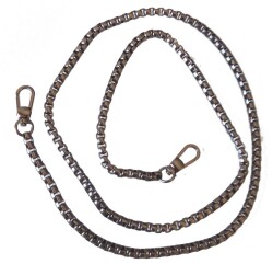 Angel Çanta Aksesuar Füme Renk Kare Model Çanta Zinciri (1 Metre) - Angel Çanta Aksesuar