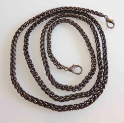 Angel Çanta Aksesuar Füme Renk Örgü Model Çanta Zinciri (120 Cm ) - Angel Çanta Aksesuar