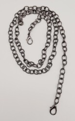 Angel Çanta Aksesuar Füme Yuvarlak Model İnce Kancalı Çanta Zinciri 120 Cm - Angel Çanta Aksesuar