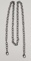 Angel Çanta Aksesuar Füme Yuvarlak Model İnce Kancalı Çanta Zinciri 120 Cm - 2