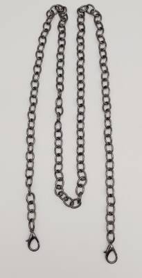 Angel Çanta Aksesuar Füme Yuvarlak Model İnce Kancalı Çanta Zinciri 120 Cm - 2