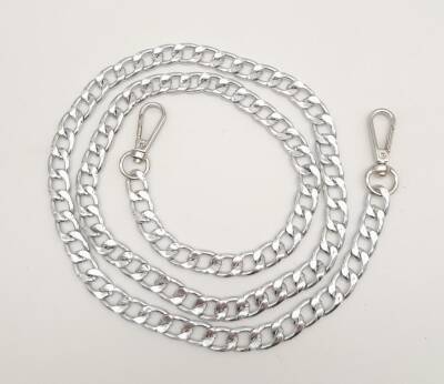 Angel Çanta Aksesuar Gümüş Klasik İnce Çanta Zinciri Kancalı 100 Cm - 1