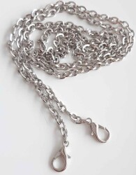 Angel Çanta Aksesuar Gümüş Renk Düz Çanta Zinciri (120 Cm ) - Angel Çanta Aksesuar