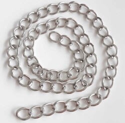 Angel Çanta Aksesuar Gümüş Renk Geniş Çanta Zinciri 1 Metre - Angel Çanta Aksesuar