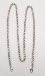 Angel Çanta Aksesuar Gümüş Renk Kalın Örgü Model Çanta Zinciri (120 Cm) - 2