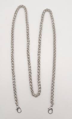 Angel Çanta Aksesuar Gümüş Renk Kalın Örgü Model Çanta Zinciri (120 Cm) - 2