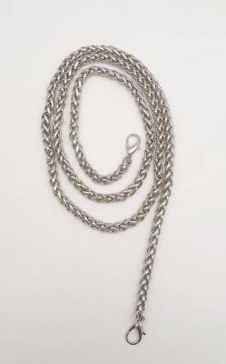 Angel Çanta Aksesuar Gümüş Renk Kalın Örgü Model Çanta Zinciri (100 cm) - 1