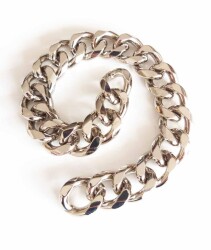 Angel Çanta Aksesuar Gümüş Renk Nice Çanta Zinciri 6Mm 22X27 (35 Cm) - Angel Çanta Aksesuar