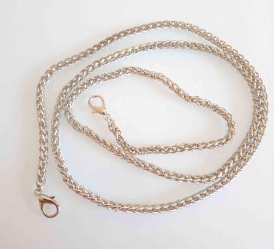 Angel Çanta Aksesuar Gümüş Renk Örgü Model Çanta Zinciri (120 Cm ) - 1