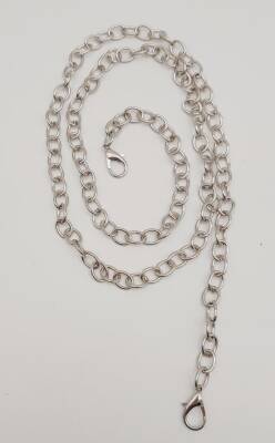 Angel Çanta Aksesuar Gümüş Yuvarlak Model İnce Kancalı Çanta Zinciri 120 Cm - 1