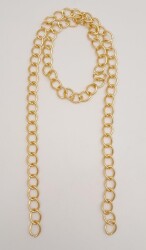 Angel Çanta Aksesuar Kalın Zincir Light Gold 100 cm - Angel Çanta Aksesuar