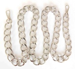 Angel Çanta Aksesuar Kancalı Gümüş Geniş Zincir - Angel Çanta Aksesuar