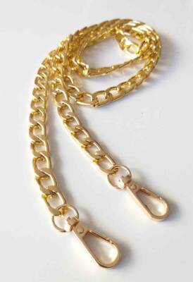 Angel Çanta Aksesuar Light Gold Klasik İnce Çanta Zinciri Kancalı (100 Cm) - 1