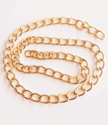 Angel Çanta Aksesuar Light Gold Renk 16X22 Mm Çanta Zinciri (1 Metre) - Angel Çanta Aksesuar