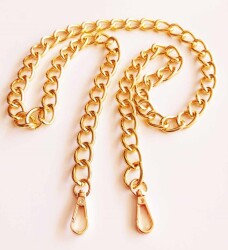 Angel Çanta Aksesuar Light Gold Renk 16X22 Mm Çanta Zinciri Kancalı (120 Cm) - Angel Çanta Aksesuar