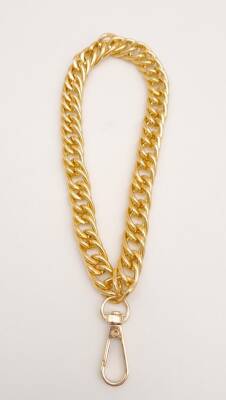 Angel Çanta Aksesuar Light Gold Renk Çift Halkalı Model Zincirli Elcik - 1