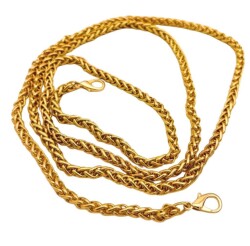 Angel Çanta Aksesuar Light Gold Renk Kalın Örgü Model Çanta Zinciri (140 Cm) - Angel Çanta Aksesuar