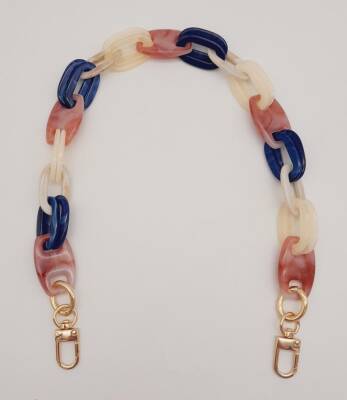 Angel Çanta Aksesuar Renkli 55 Cm Köprü Model Light Gold Kancalı Akrilik Zincir - 1