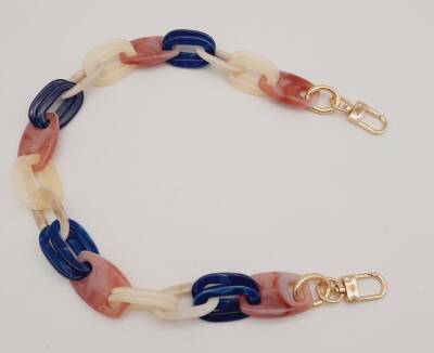 Angel Çanta Aksesuar Renkli 55 Cm Köprü Model Light Gold Kancalı Akrilik Zincir - 2