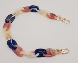 Angel Çanta Aksesuar Renkli 55 Cm Köprü Model Light Gold Kancalı Akrilik Zincir - 2